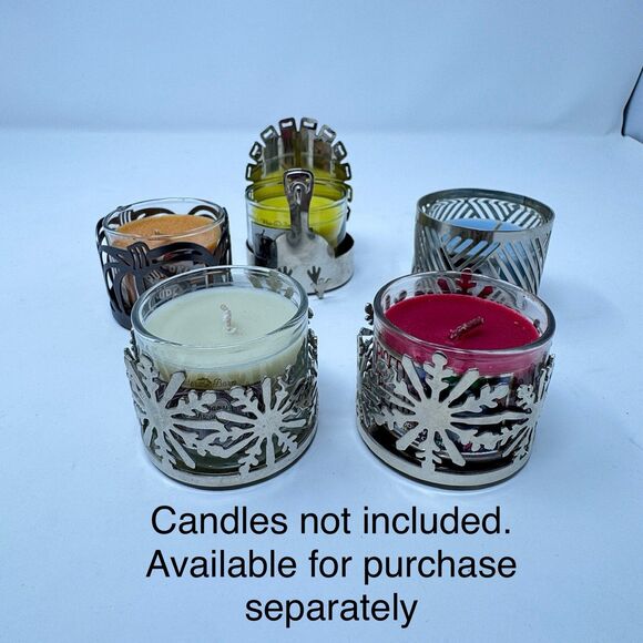Bath & Body Works 1.3oz Candle Holders Lot of 5 Turkey Snowflake Pumpkin Holiday - Picture 13 of 13